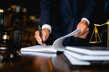 business person with document
